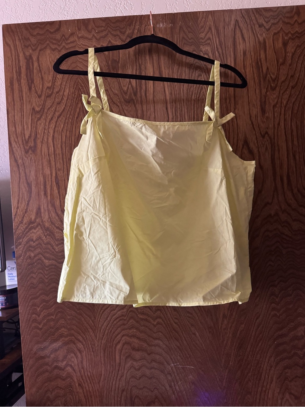 J. Crew Pale Yellow Tie-Strap Tank Top